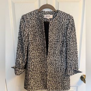 Badgley Mischka Collection Black and White Tweed Jacket